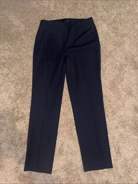 Talbots Classic Side Zip Dark Black Women ms Dress Career Pants Size 6 B12